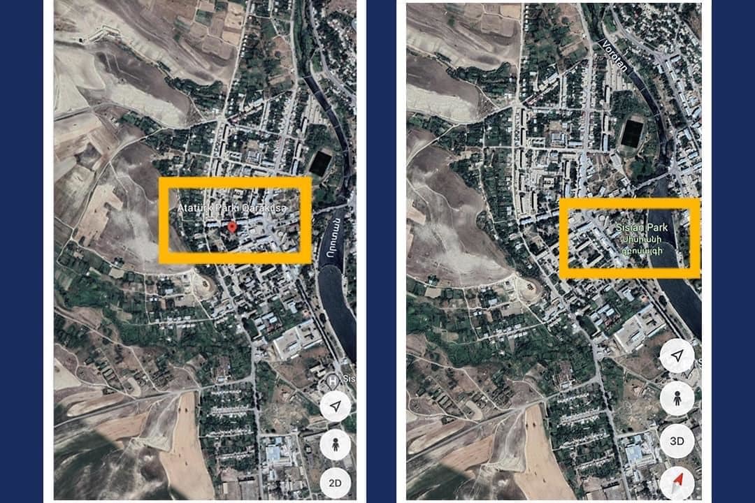 «Google Maps»-ից և «Google Earth»-ից հեռացվել են Սյունիքի համայնքների անվանումների կեղծ՝ ադրբեջաներեն տարբերակները. «Թաթոյան» հիմնադրամ