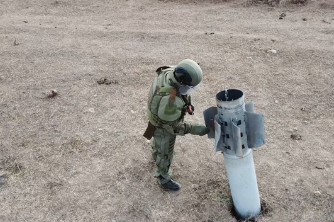 Миротворцы РФ уничтожили реактивный снаряд в Аскеранском районе Карабаха