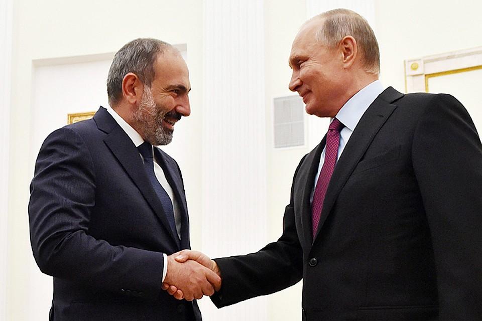 Путин поздравил Пашиняна с назначением премьер-министром Армении