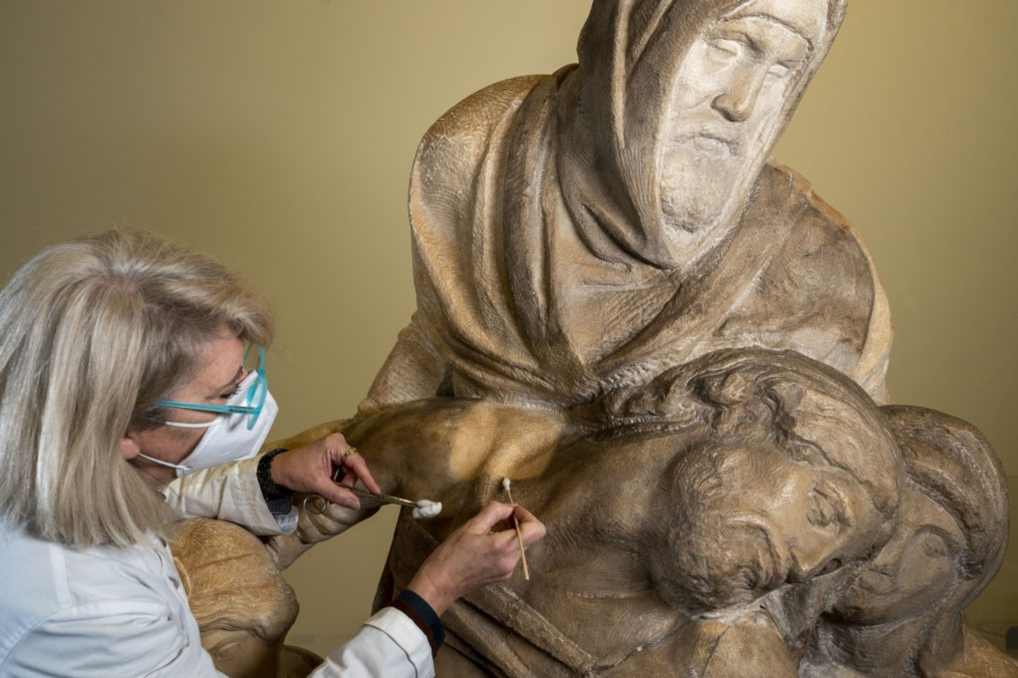 Специалисты завершили реставрацию надгробия, которое Микеланджело делал для себя