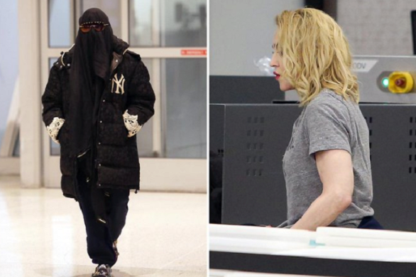 Разоблаченное инкогнито: Мадонну заставили в аэропорту снять паранжу