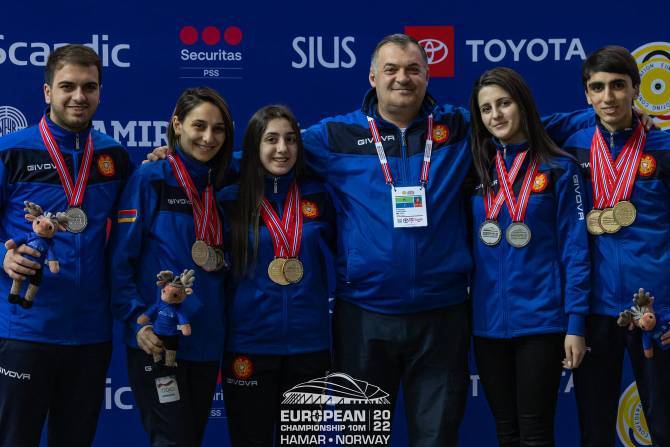 Сборная Армении по стрельбе стала первой в командном зачете чемпионата Европы
