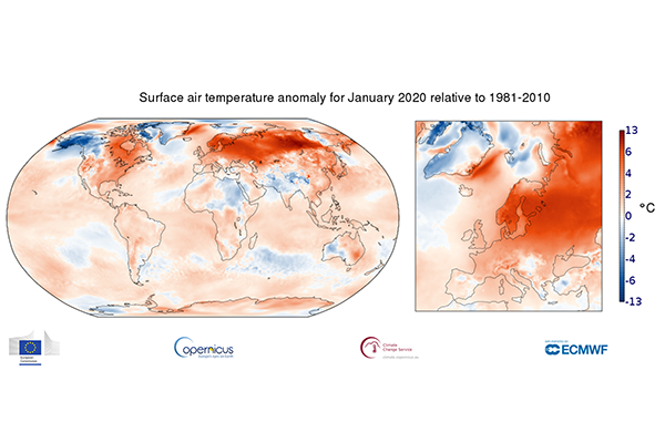 Январь 2020 года стал самым теплым за всю историю метеонаблюдений