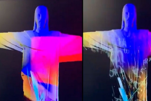 Ко Дню независимости Армении: статуя Иисуса Христа в Рио-де-Жанейро окрасилась в цвета армянского триколора