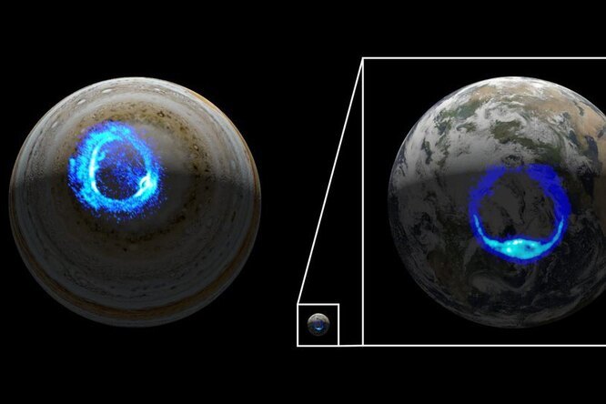 Грандиозное по своим размерам световое явление: зонд «Юнона» показал рождение утренних штормовых сияний на Юпитере
