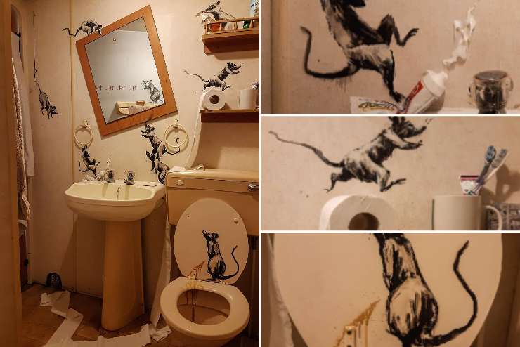 Бэнкси создал новый арт-объект в собственной ванной: тема новой инсталляции – самоизоляция