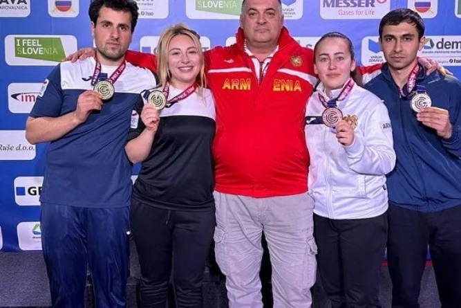 Команда Армении заняла первое место в командном зачете по итогам международного турнира по стрельбе ISSF Grand Prix