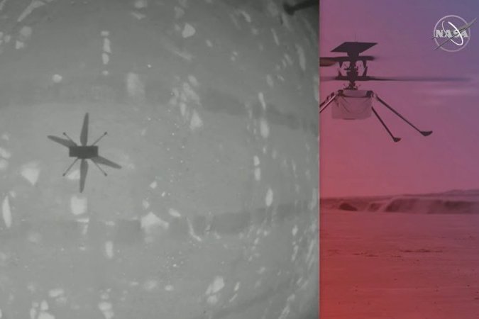 Первый в истории управляемый полет на другой планете: вертолет NASA успешно оторвался от поверхности Марса