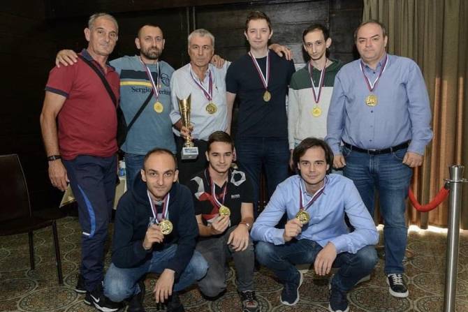 Команда армянских шахматистов завоевала золотую медаль первой лиги Сербии