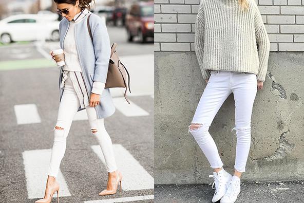 Тренды весны-2019: правильно стилизуем белые джинсы 