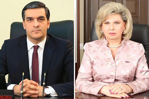 Омбудсмен Армении по телефону обсудил с российской коллегой вопрос сестер Хачатурян