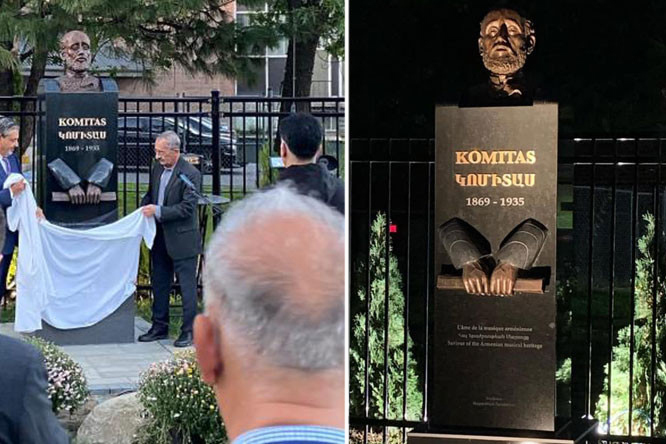 Отец армянской народной музыки: в Монреале открыли памятник Комитасу