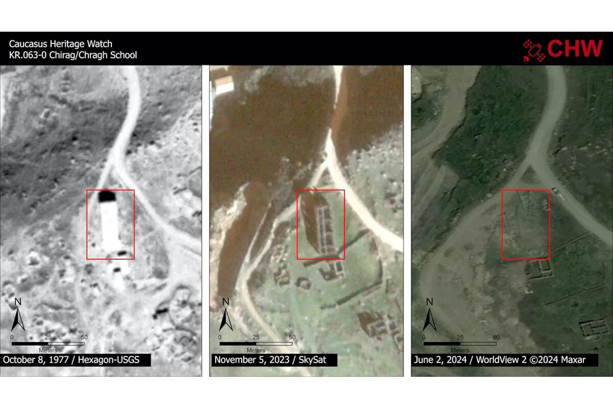Спутниковые снимки показывают рост масштабных разрушений культурного наследия Нагорного Карабаха: Caucasus Heritage Watch