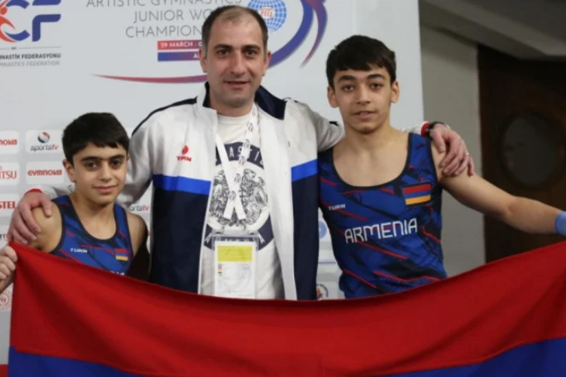 Сборная Армении по гимнастике завоевала две золотых и одну серебряную медаль на молодежном ЧМ в Турции