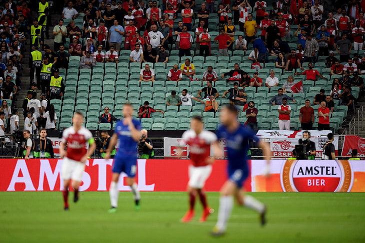 Интернет возненавидел финал Лиги Европы в Баку – пустые места, плохая атмосфера, высокая камера: Sports.ru
