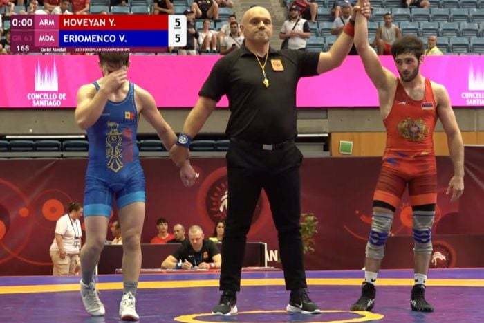 Армянские борцы греко-римского стиля на молодежном чемпионате Европы завоевали три медали