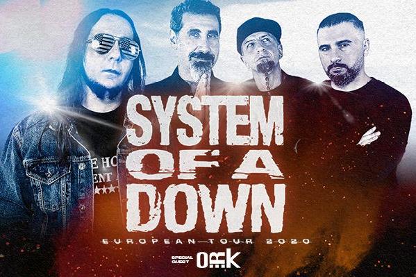 System Of a Down назвалa даты концертов своего европейского тура, доходы от которого будут направлены в один из благотворительных фондов Армении