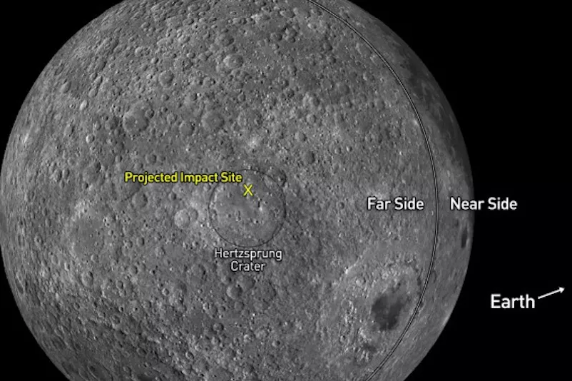 Вне поля зрения наземных телескопов: обломок неизвестной ракеты врезался в Луну 