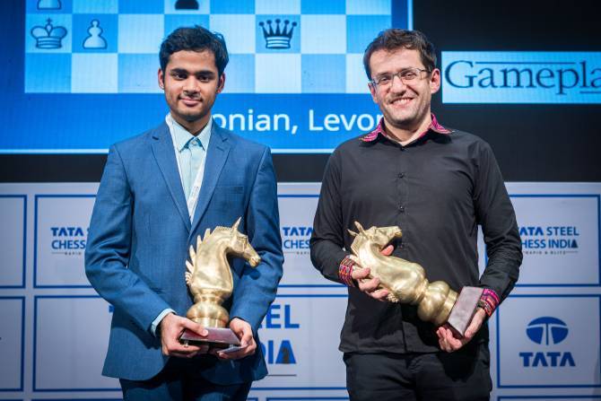 Левон Аронян – победитель блиц-турнира Tata Steel India